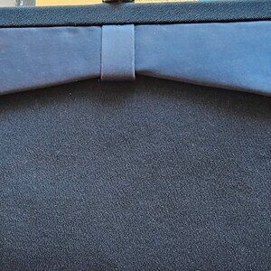 Elegant Black Cloth Evening Bag (clutch) with opt. gold chain 11" x 5.5" x 2"